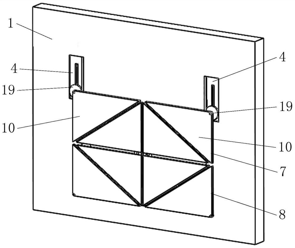 A deformed door used in the field of logistics