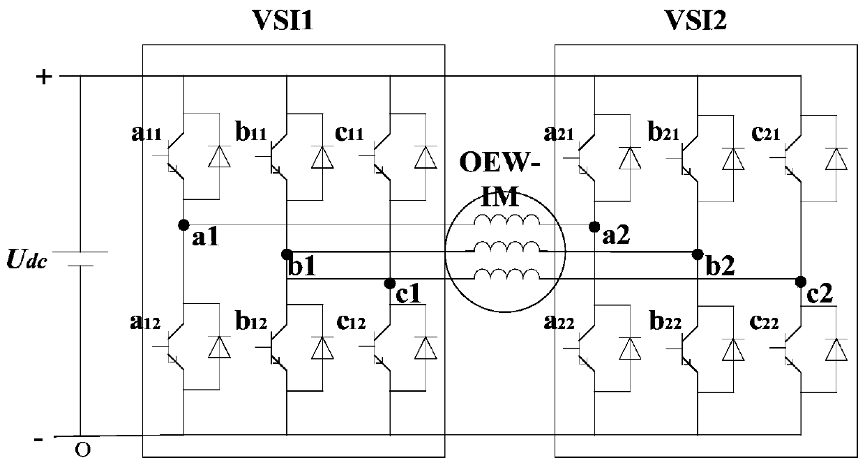 Switching tube open-circuit fault diagnosis method of open winding electrically-driven conversion system