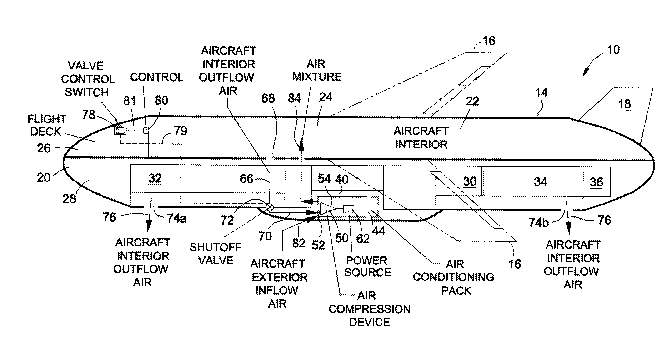 System and method for improved cooling efficiency of an aircraft during both ground and flight operation