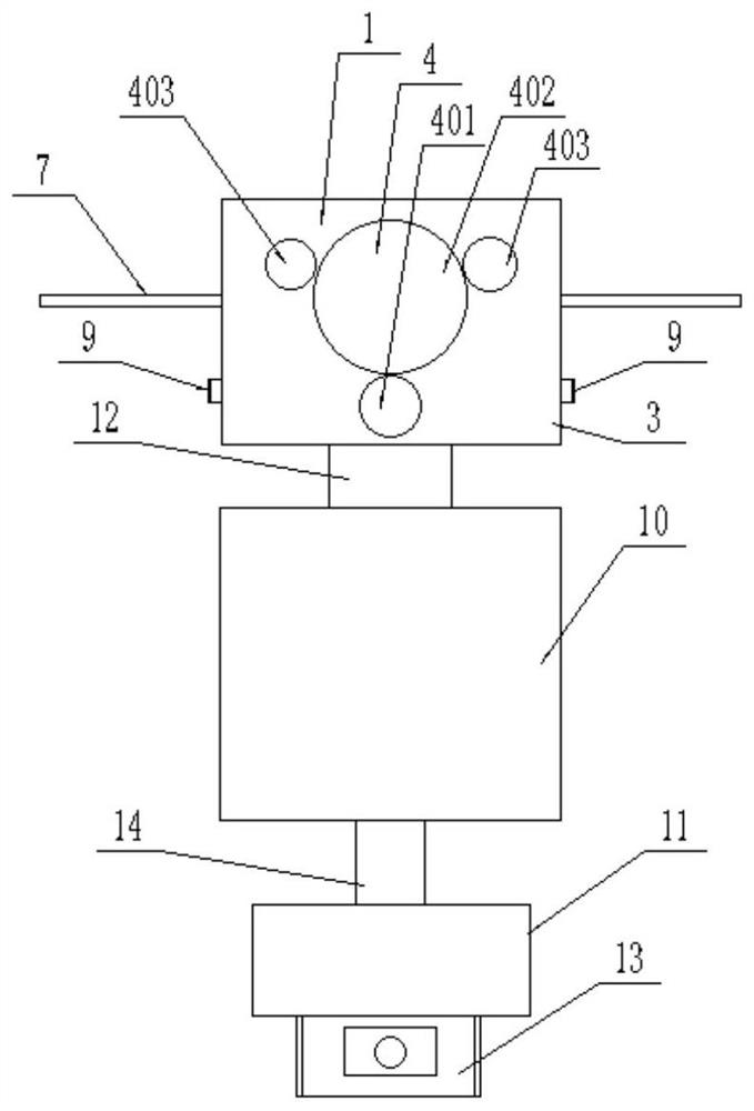 Infrared hanging rail inspection device for hog house