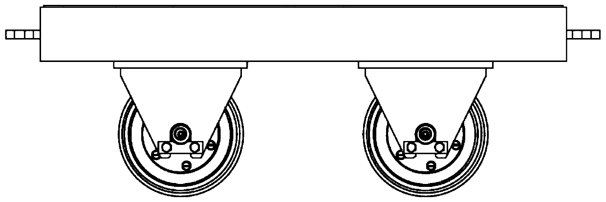 Four-wheel small platform lorry for pre-assembled turnout slippage and construction method