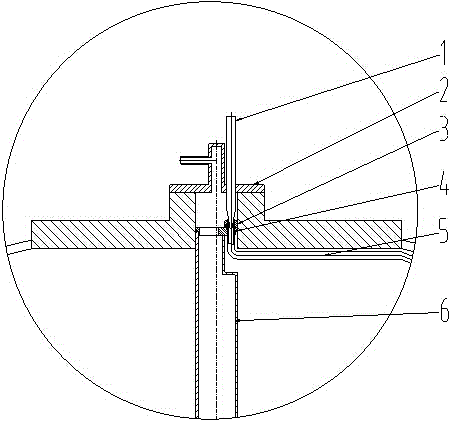 Internal inlet gas gas-cooling device of coagulation enhancing block of polycrystalline silicon ingot furnace and polycrystalline silicon ingot furnace