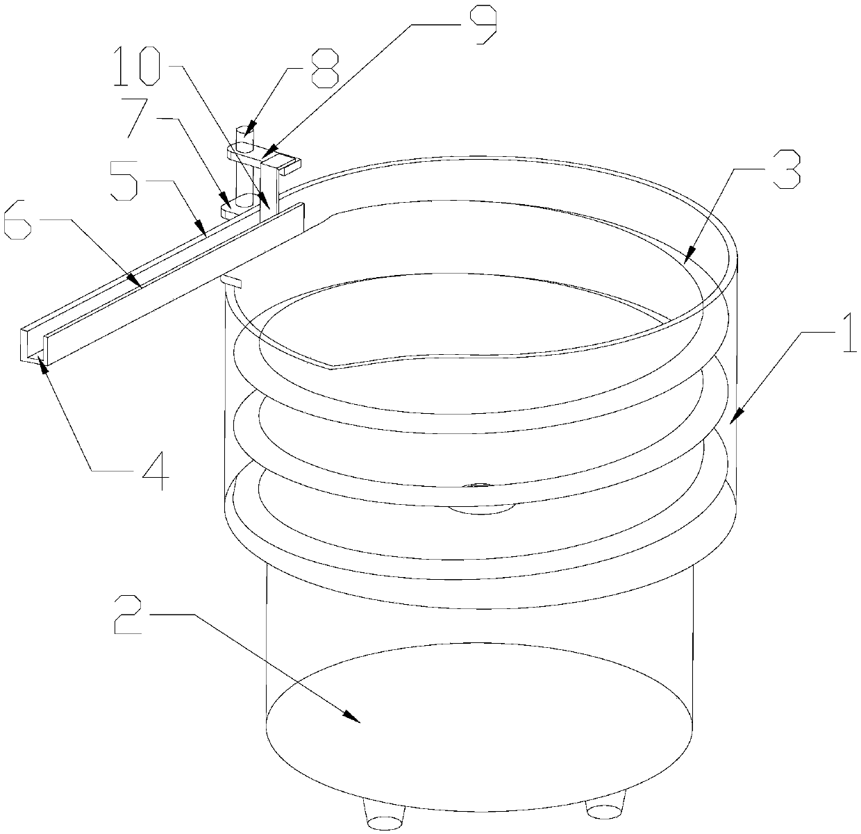 A vibrating feeding device and automatic feeding system for NdFeB powder