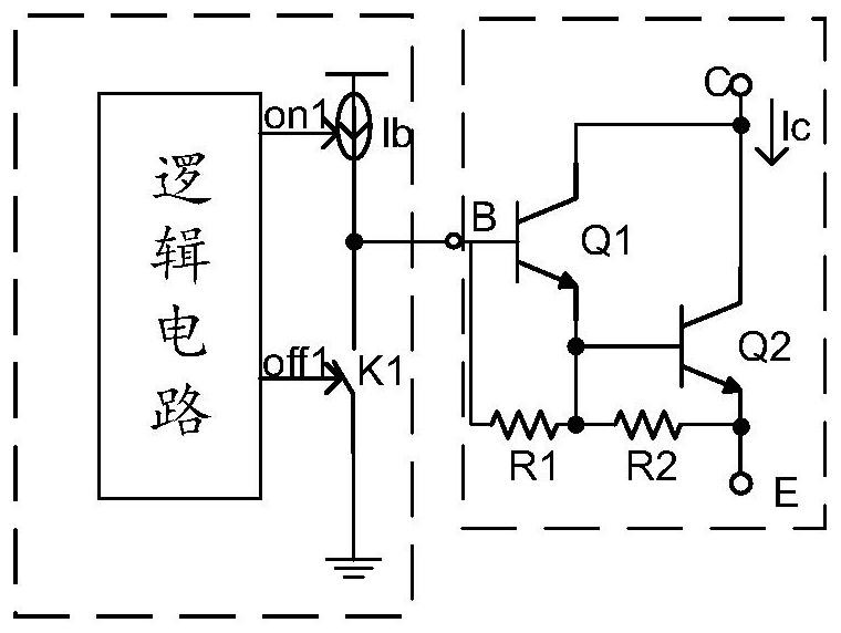 Driving circuit containing multi-stage NPN (Negative-Positive-Negative) transistors