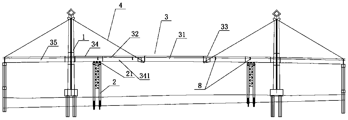 A method for removing an upper structure of an overwater thin-cable system cable-stayed bridge
