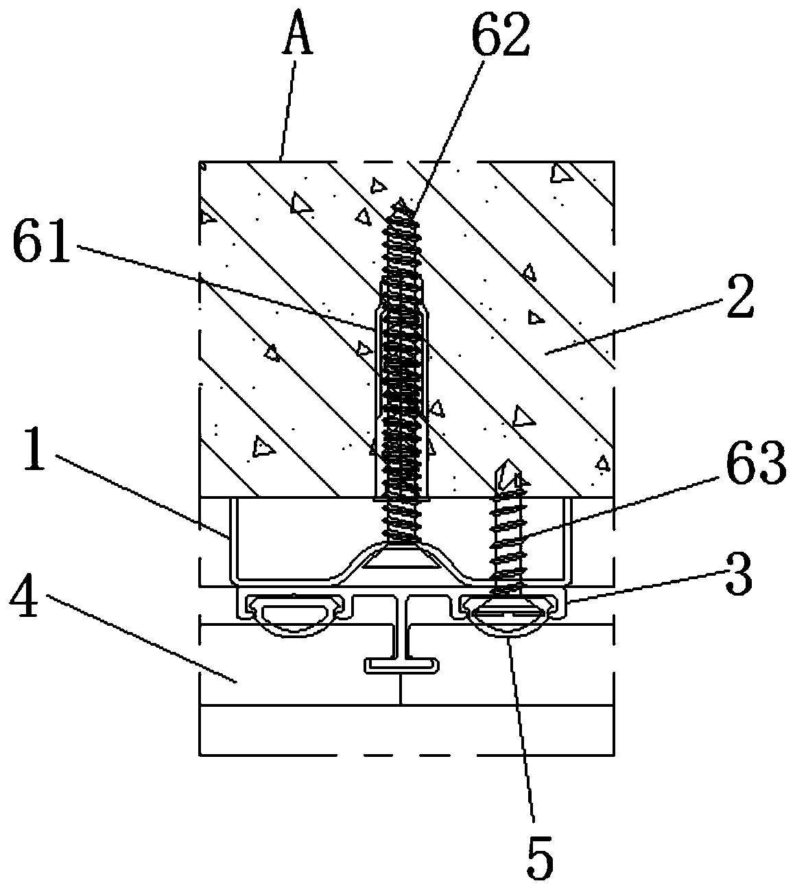 Fabricated wall panel mounting structure with stable support