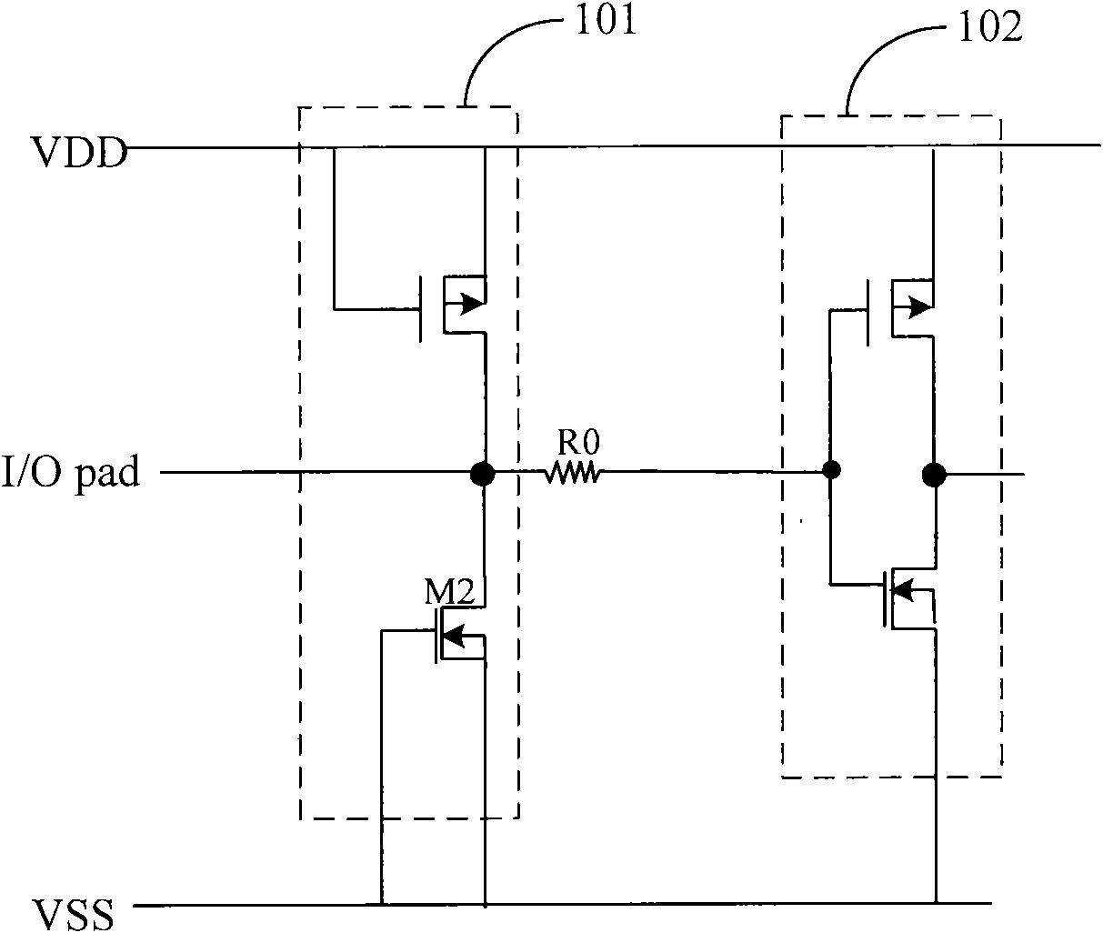 CDM (Charged Device Model) ESD (Electro-Static Discharge) protection circuit