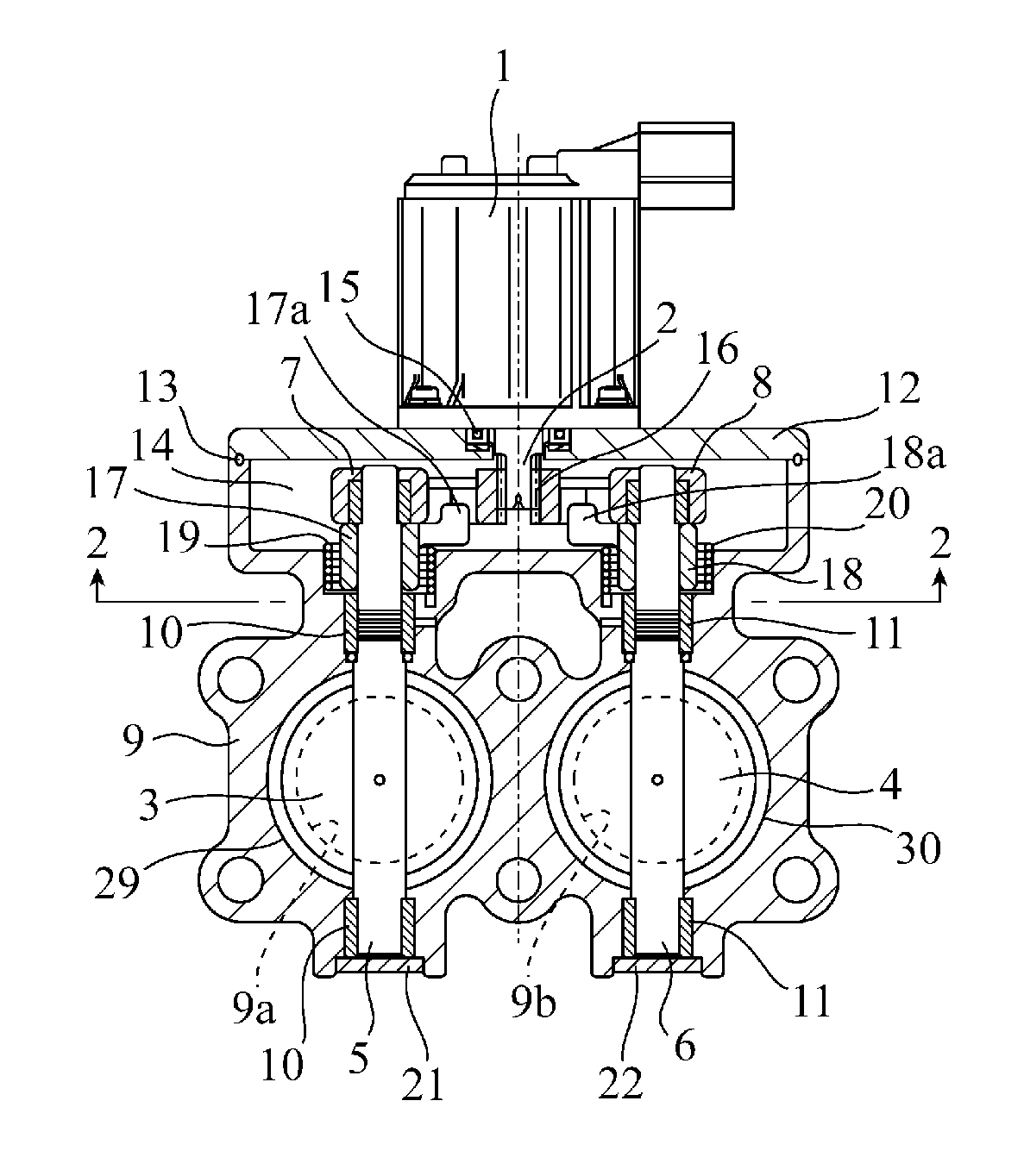 Valve opening and closing mechanism