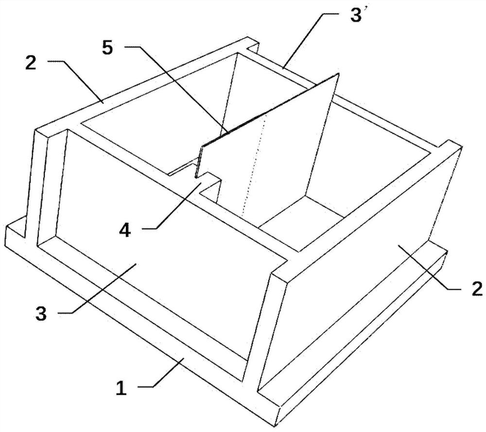 Forming mold and preparation method for testing the interface fracture performance of heterogeneous concrete