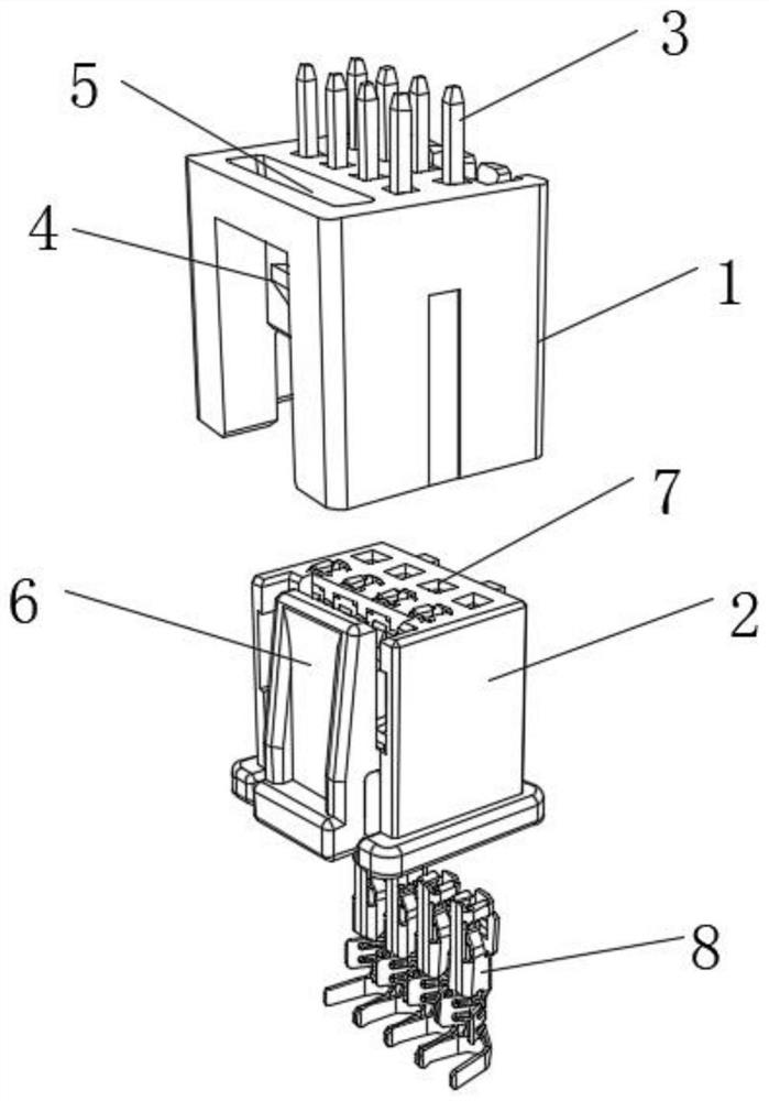 Connector with buckle