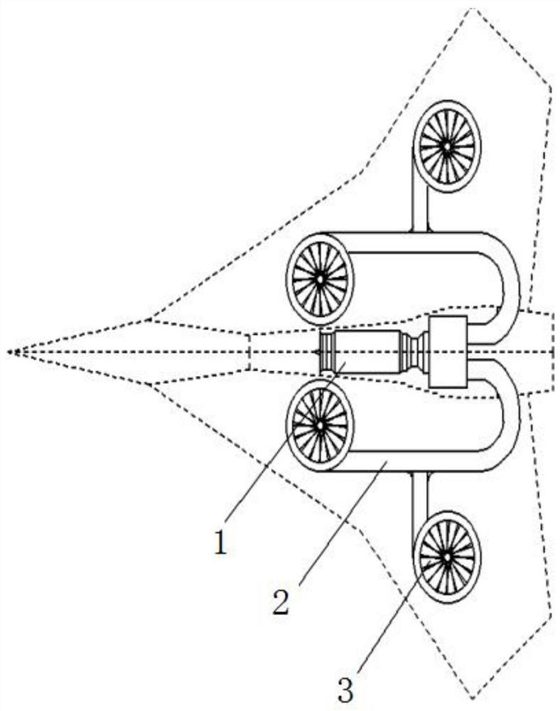 Air-driven ducted fan jet propulsion power system