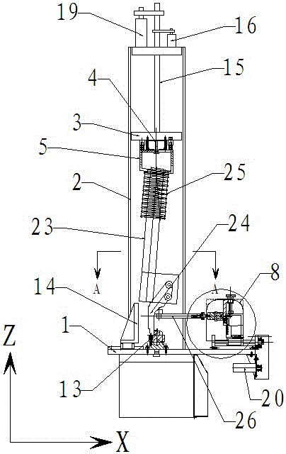Suspension spring torsional moment testing machine and suspension spring torsional moment testing method