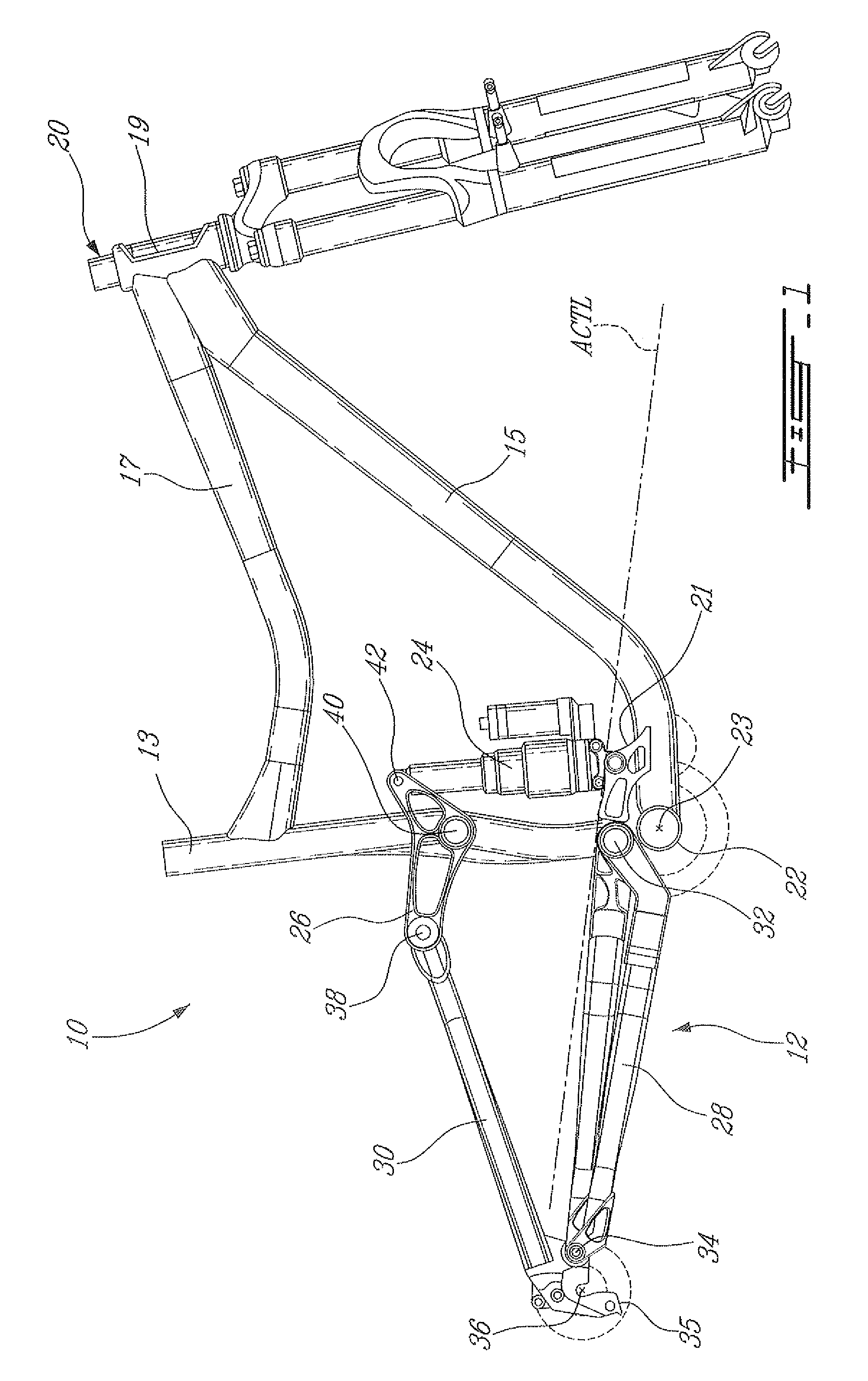 Bicycle rear suspension system