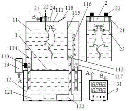 A device for testing the durability of animal hanging bars