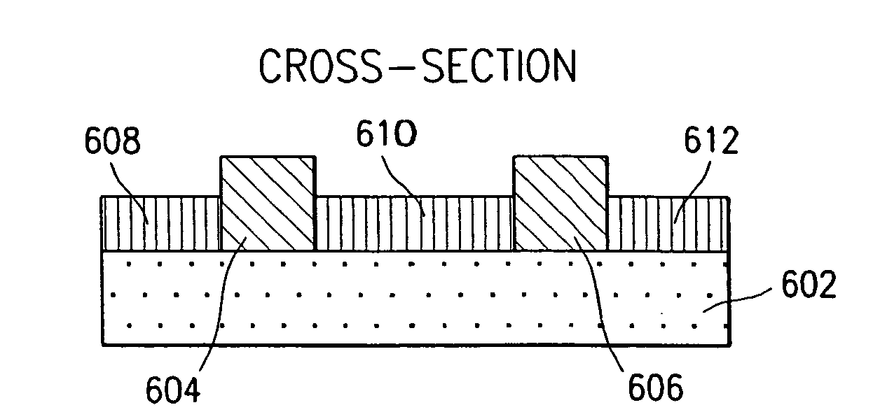 Process for forming a patterned thin film structure on a substrate
