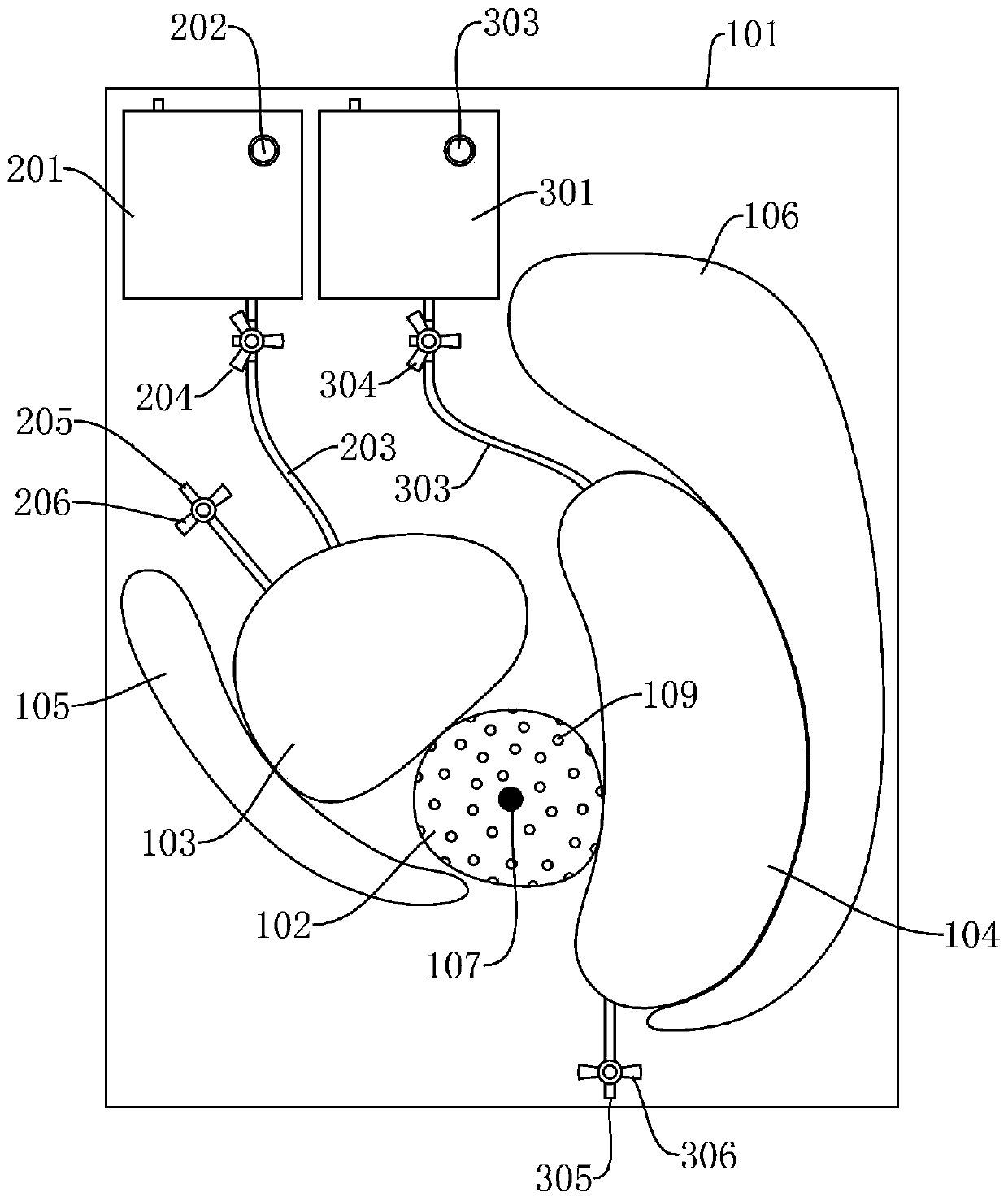 Demonstration and education system for male pelvic tumor patients