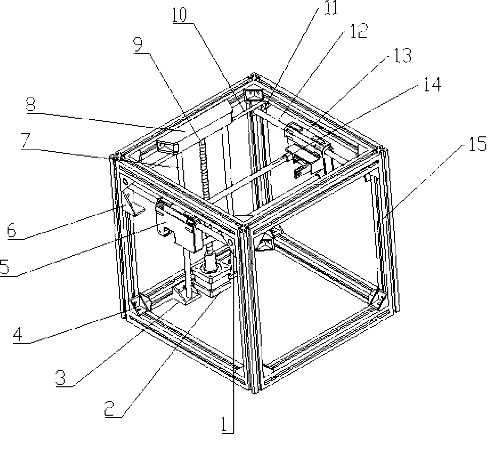 Three-dimensional printer frame