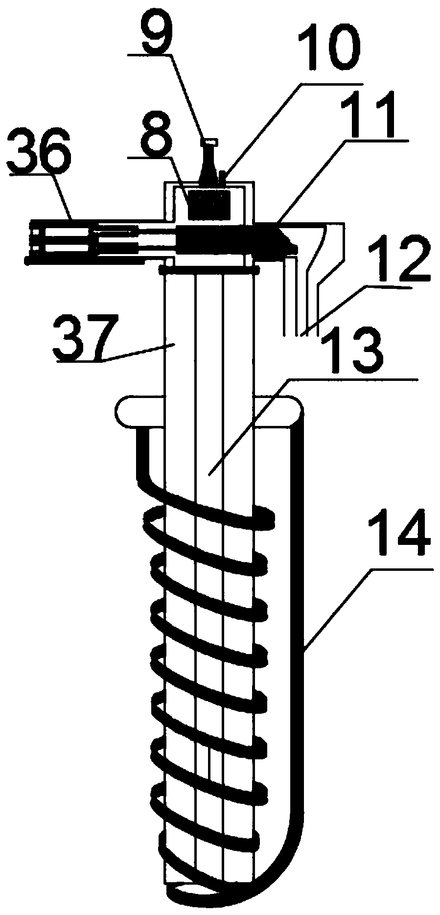 A liquid slag flow control device with quick replacement and accident handling functions