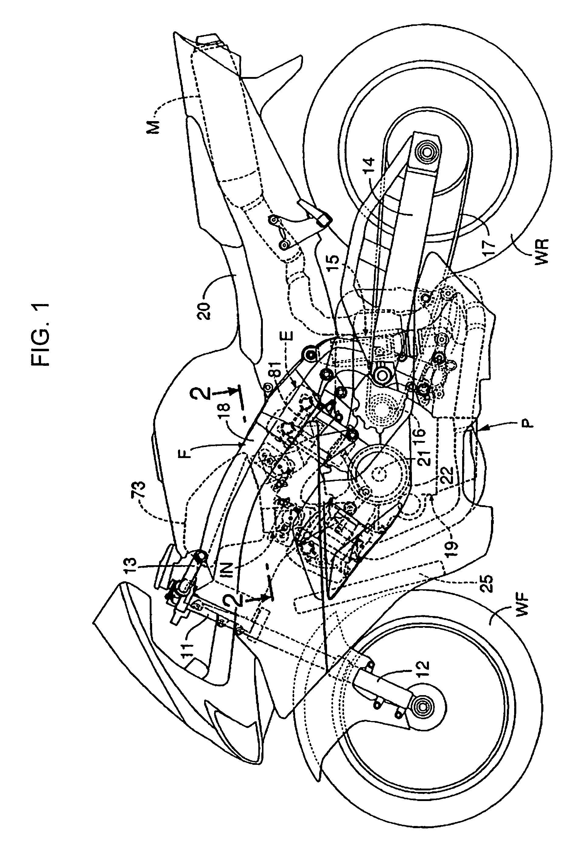 V-type engine and motorcycle incorporating same
