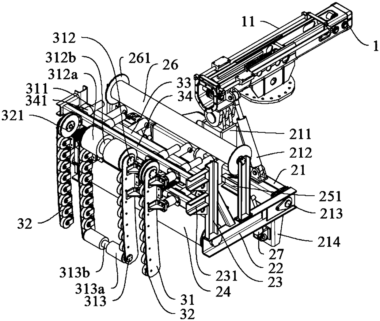 Electromagnetic formwork for tunnel formwork-spraying pouring