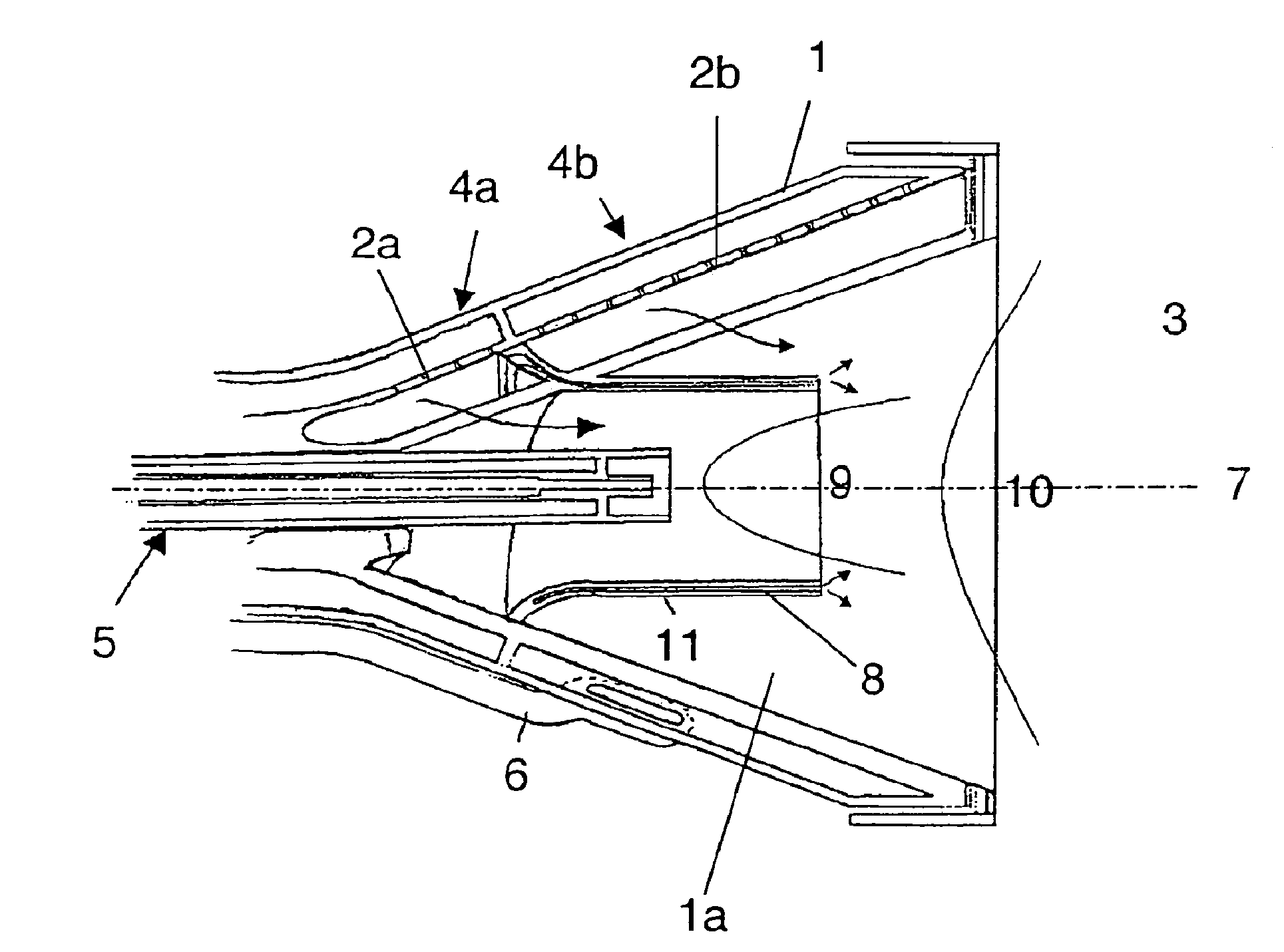 Burner with staged fuel injection