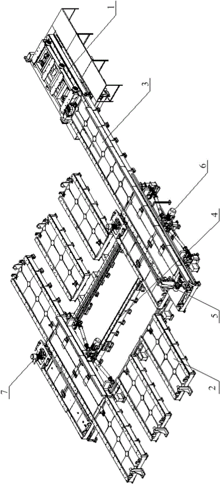 Storage system of automobile side wall clamp and automobile side wall welding production line