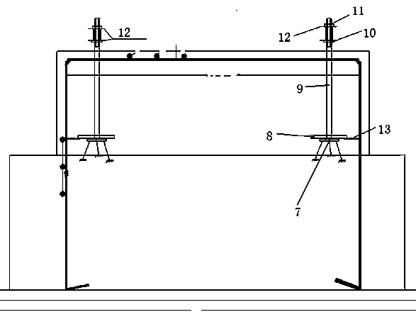 Inverted installation method of embedded foundation bolts of large tower-type equipment foundation