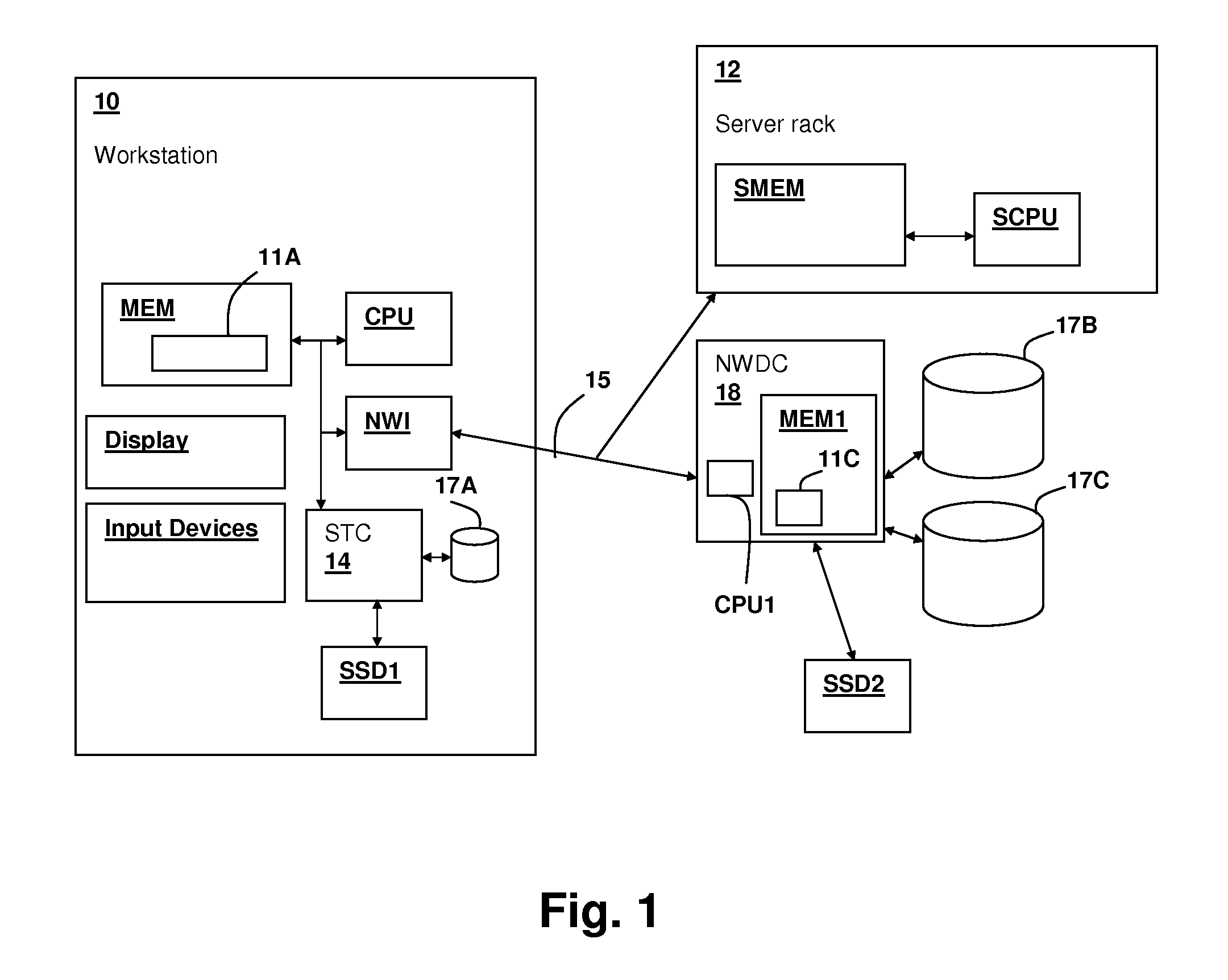 Hybrid storage subsystem with mixed placement of file contents
