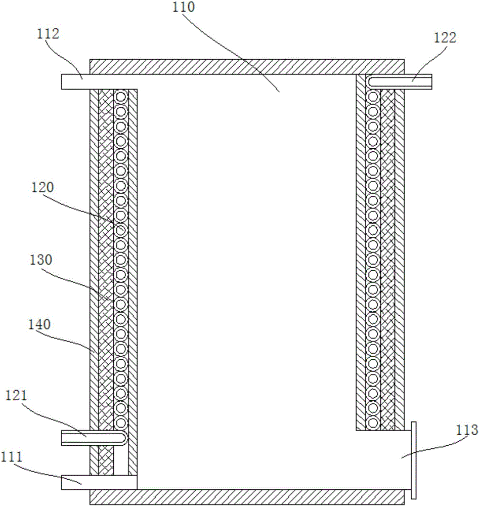 Plastic production device with raw material preheating pipeline