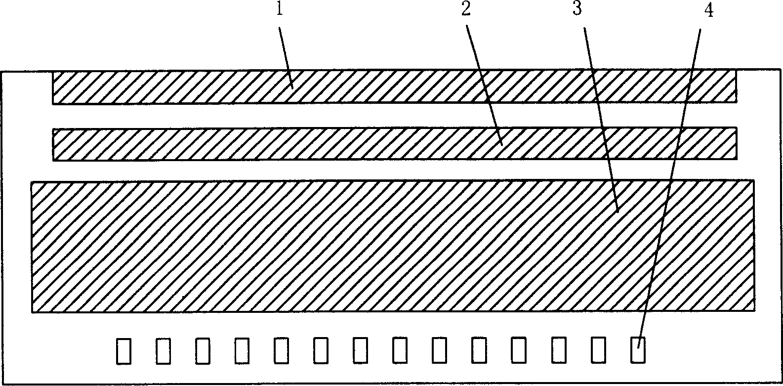 Reading circuit structure of double-colour line-array infrared focus plane detector