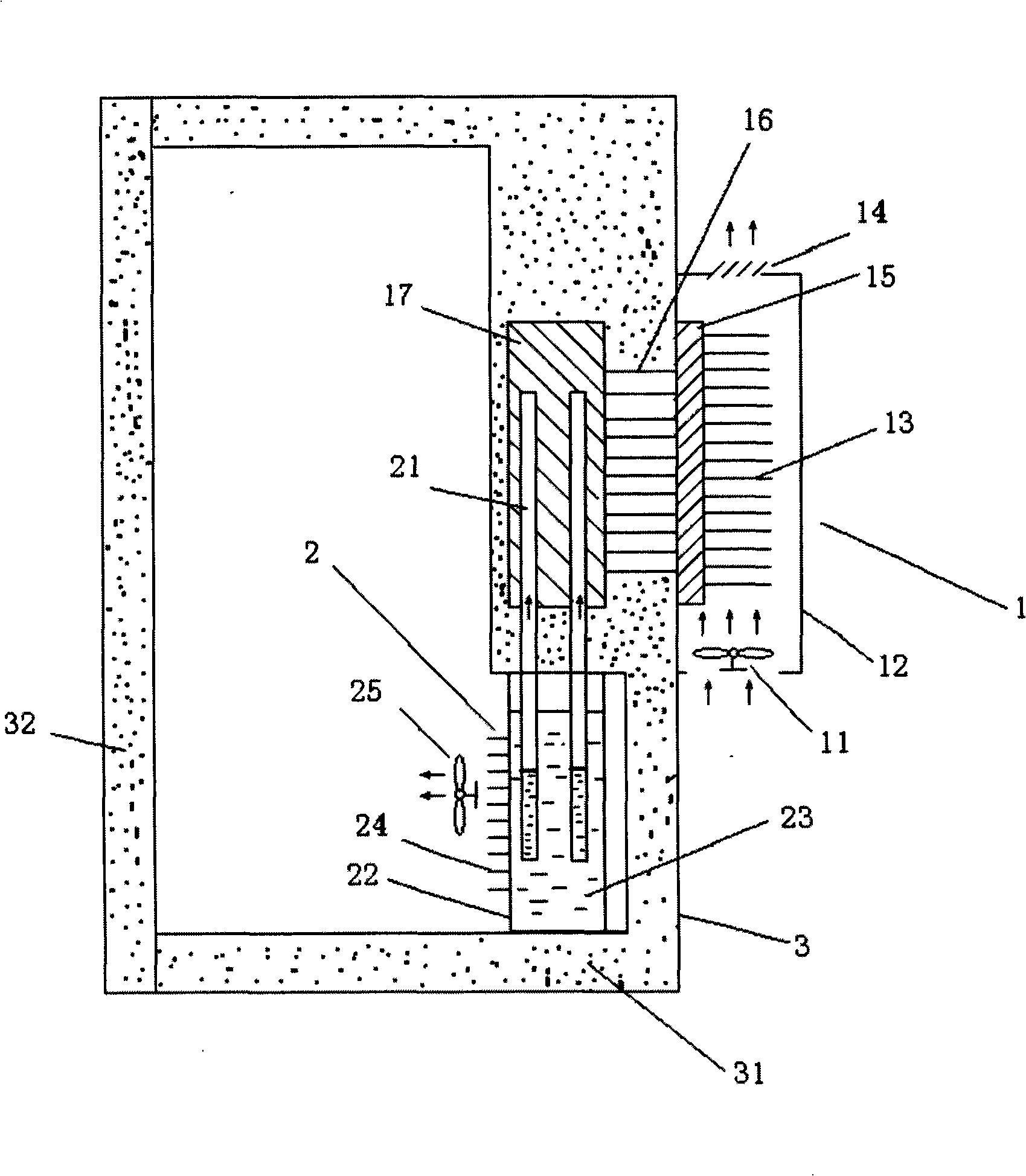 Heat pipe semiconductor refrigeration and cold accumulation system