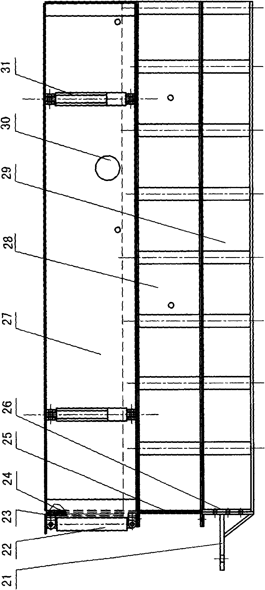 Gob-side road retaining supporting method and road-injecting slip mould
