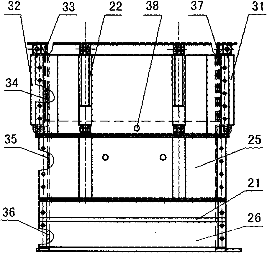 Gob-side road retaining supporting method and road-injecting slip mould