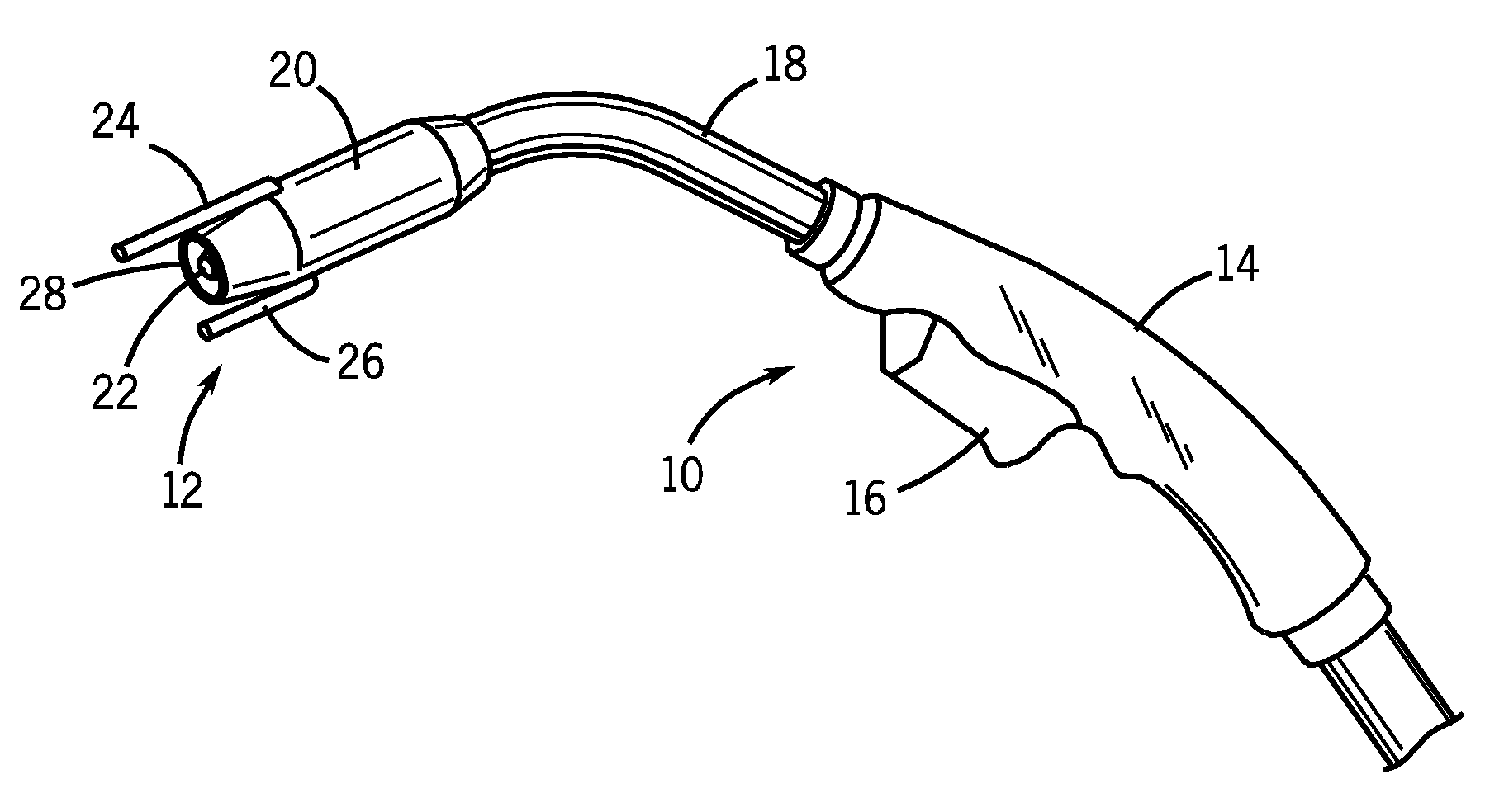 Positioning attachment for a welding torch