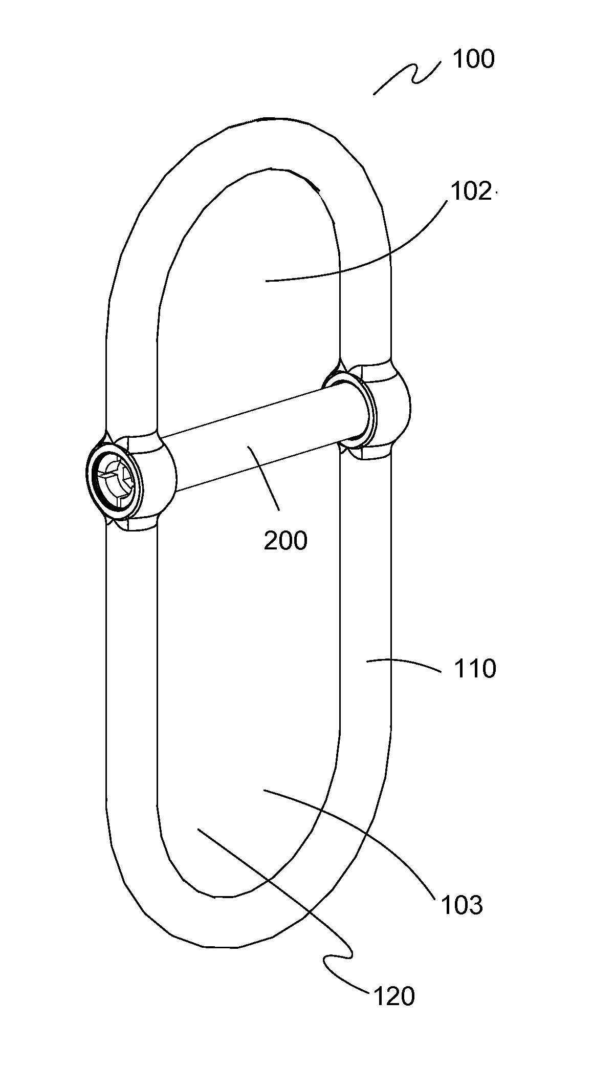 Shackle assembly with locking pin