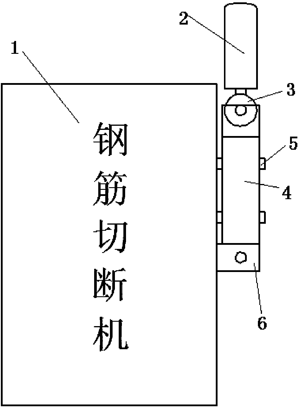 Reinforcing steel bar shearing auxiliary wheel device