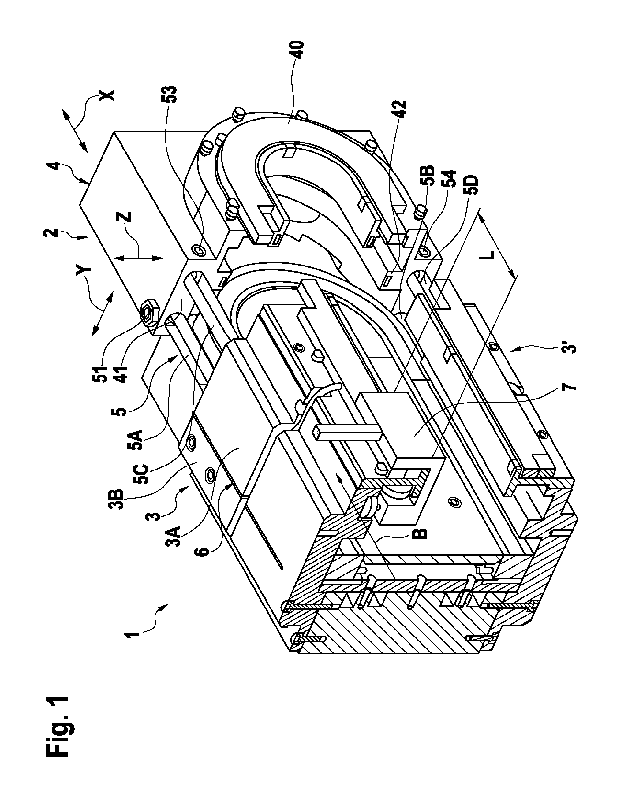 Transport system having a lock device