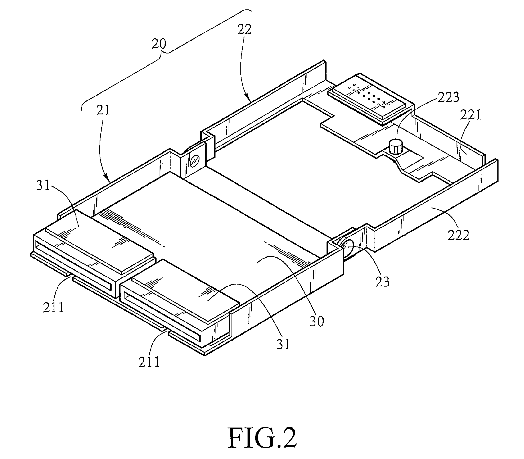 Chassis structure with interface card bracket