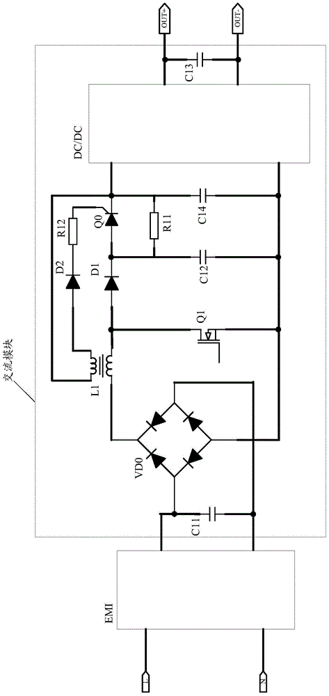 Thyristor drive circuit and alternating current module circuit