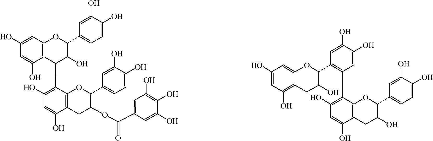 Application of flavane derivative