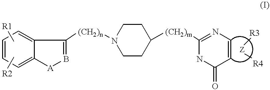 Substituted 2-(4-piperidyl)-4(3H)-quinazolinones and 2-(4-piperidyl)-4(3H)-azaquinazolinones