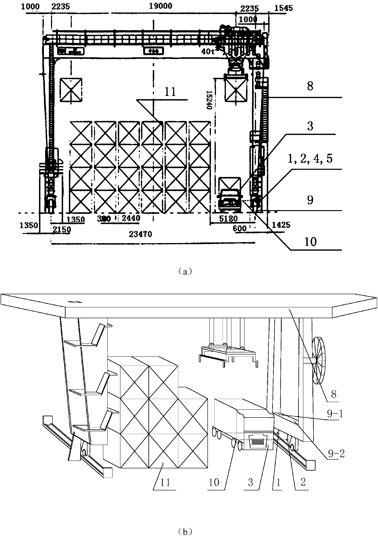 A container truck anti-lifting method and system based on machine vision tracking
