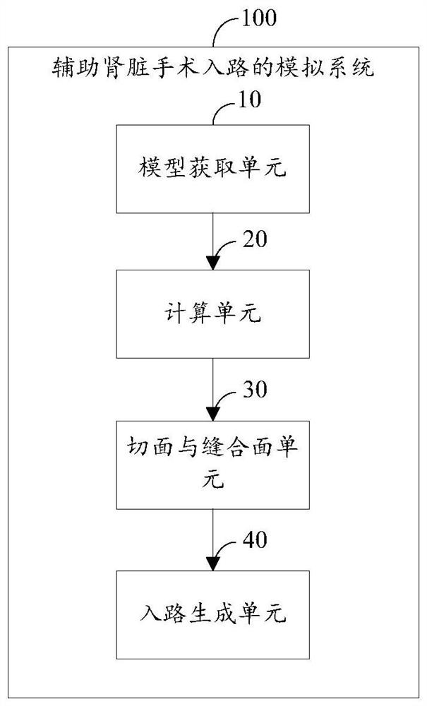 Simulation method and system for assisting determination of renal surgical approach