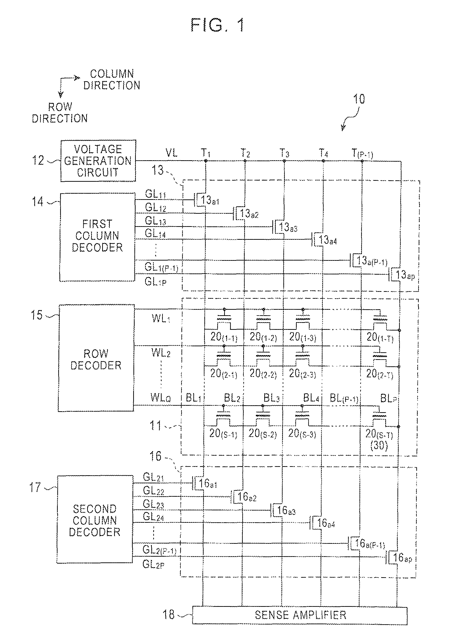 Method for writing in and reading data from a semiconductor storage device and semiconductor storage device