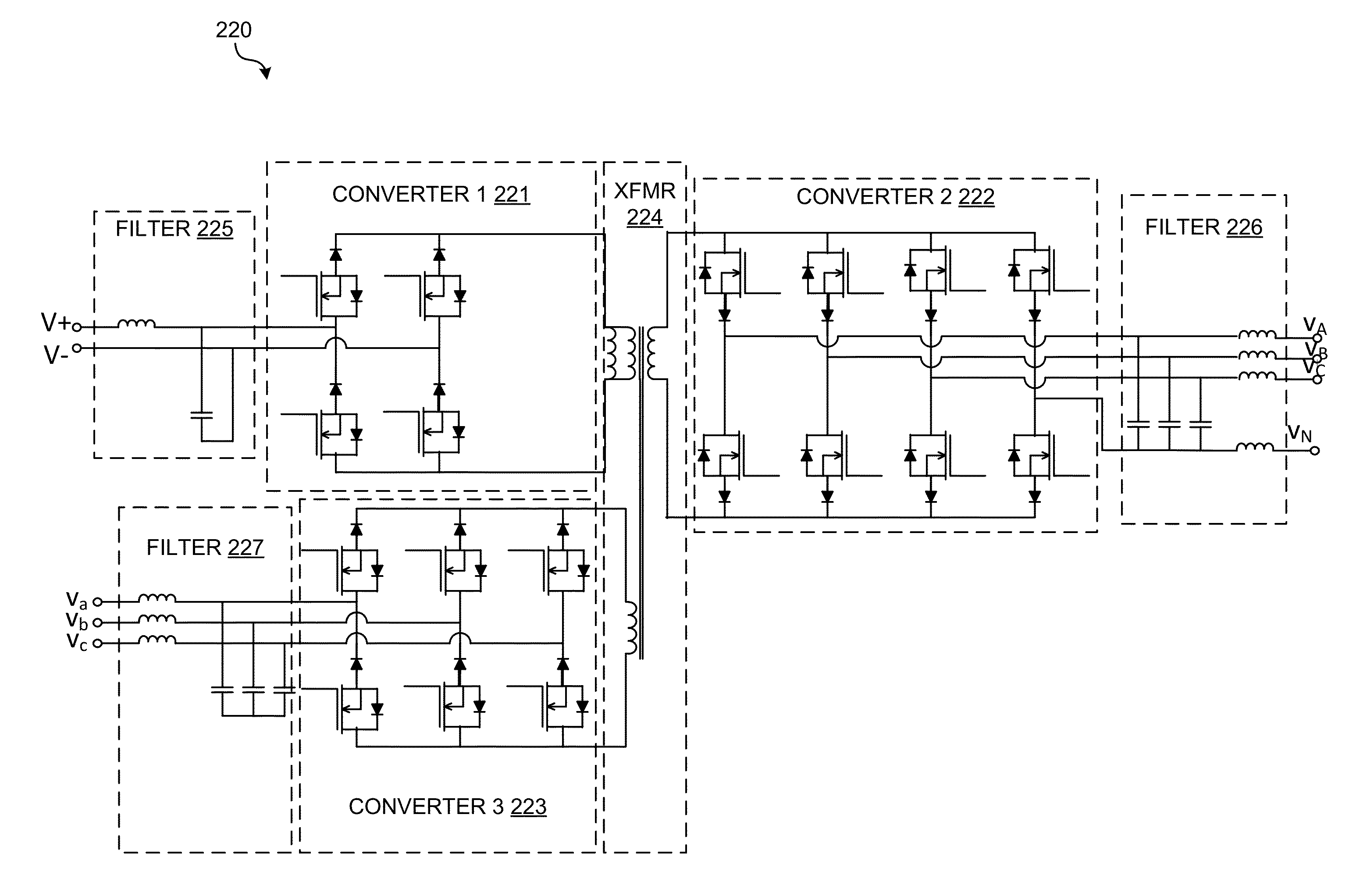 Isolated dynamic current converters