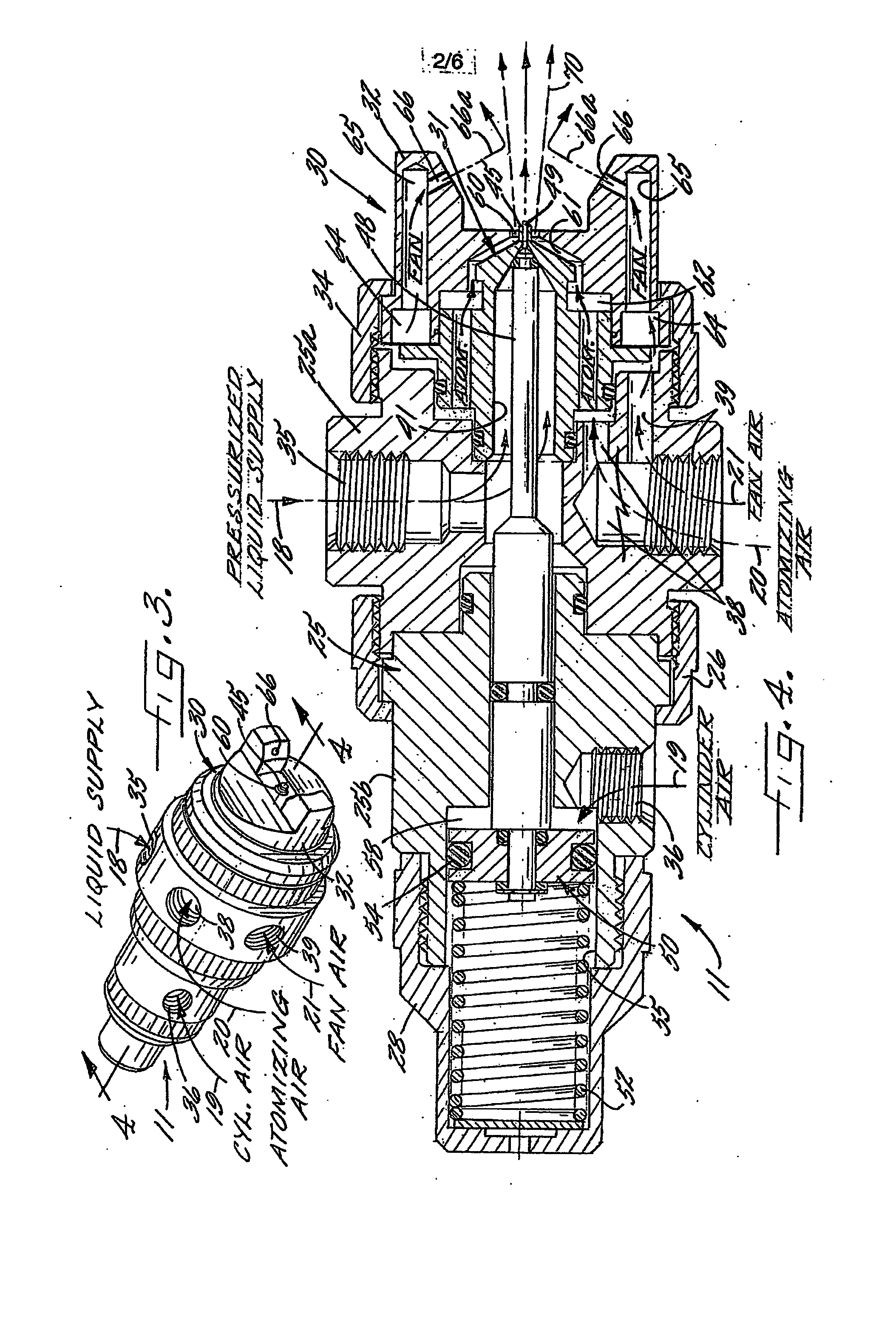 Spraying system for progressive spraying of non-rectangular objects