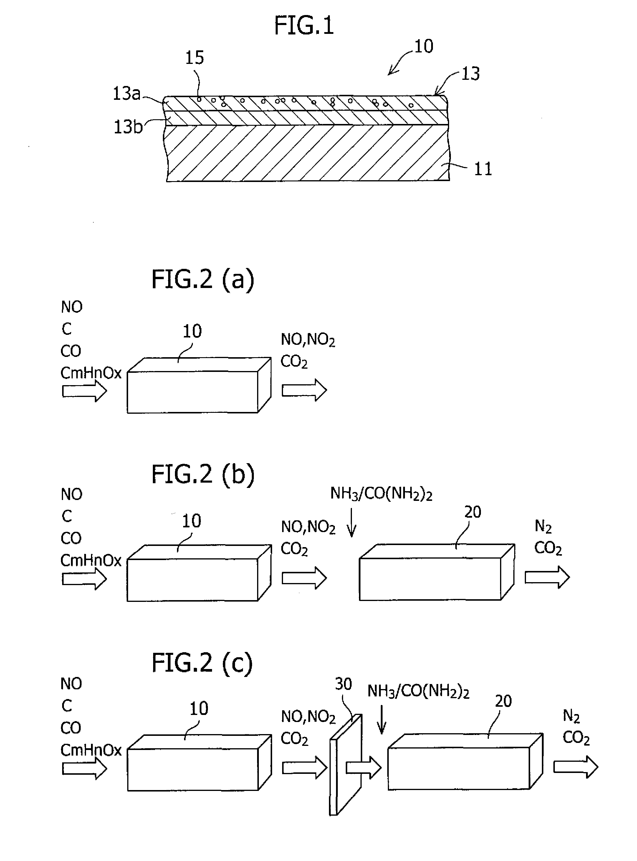 Catalyst for treating exhaust gases, method for producing the same, and method for treating exhaust gases