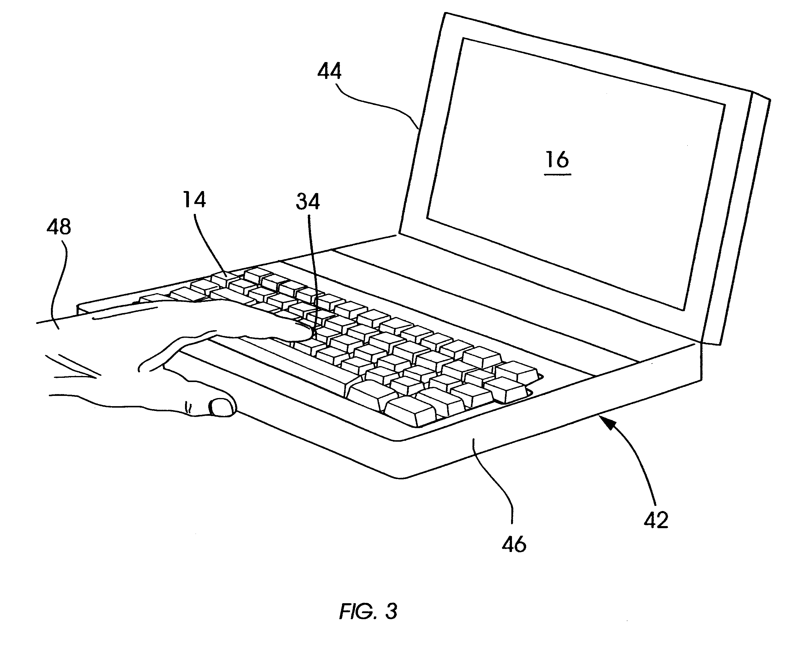 Integrated pointing device having tactile feedback