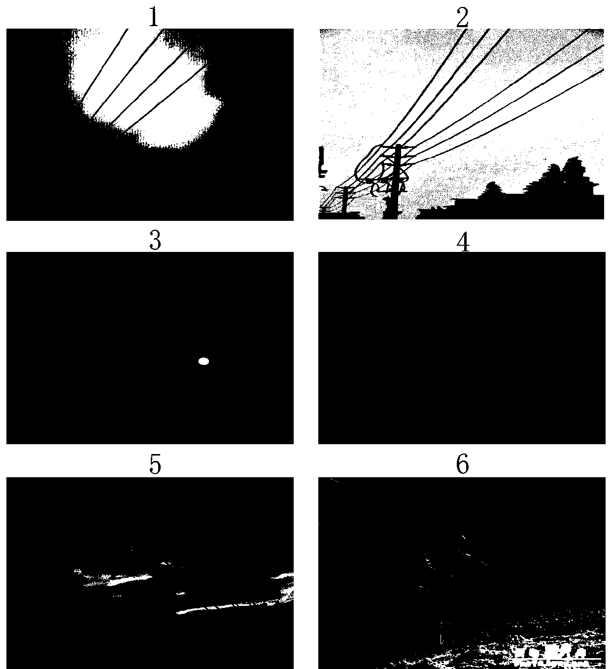 Method for electric transmission line image processing under complicated background based on image classification