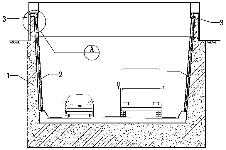 Arrangement method of hidden LED (Light-emitting Diode) lighting light band on tunnel opening section